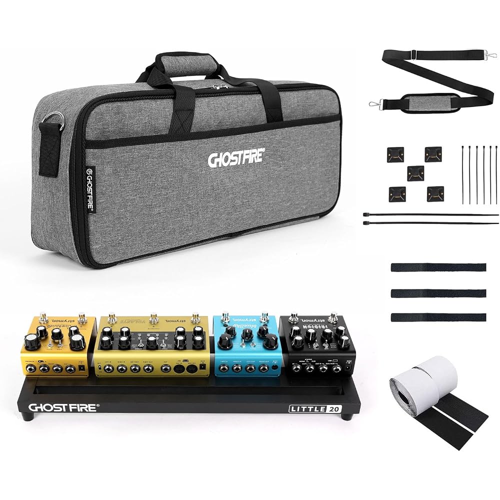 GHOSTFIRE Ultralight Guitar Effect Board Pedal Board with Aluminum Alloy Velcro Carrying Bag V Se...