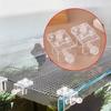 2Pcs Fish Tank Bulkhead Fitting Anti-Jump Net Clamp Acrylic Transparent Fixed Clip Aquarium Cover Clips Aquarium Accessories