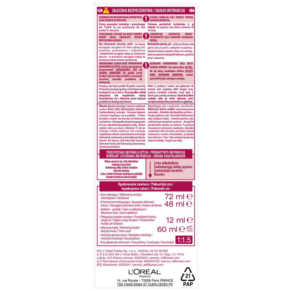 Loreal Excellence Creme Hair Dye - 7.1 Ash Blonde 192ml