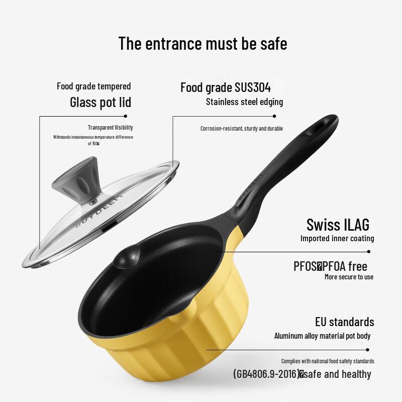 Buydeem 1.8L Non-Stick Milk Pot