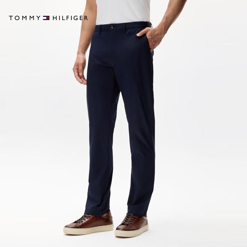 Tommy Hilfiger Мужские эластичные твиловые чиносы прямого кроя
