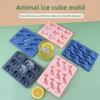 Силиконовый лоток для льда в форме животных: слон, волк. Форма для льда. Не содержит БФА. Легко извлекается. Форма для льда для дома.