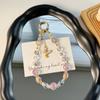 Стиль легкой роскоши Бисерная Попкорн Хрустальный Бисер Цепочка для Мобильного Телефона Сплав Бабочка Высококачественная Цепочка-брелок с Золотым Фольгированным Бисером