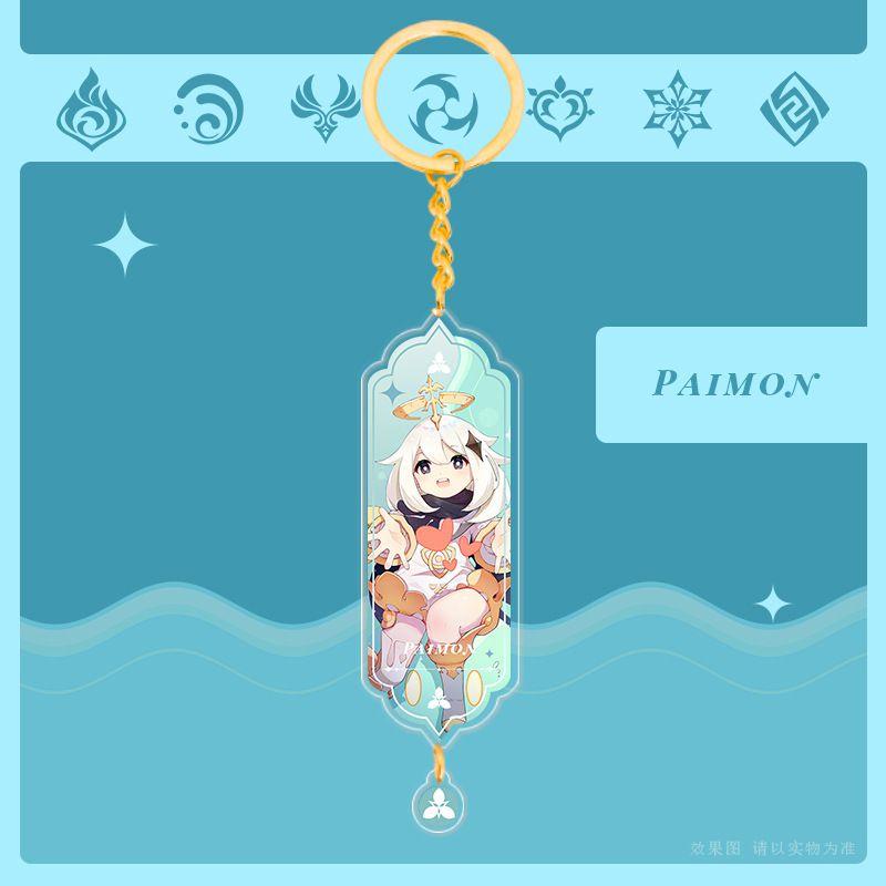 Genshin Impact Акриловый Двусторонний Брелок Мультяшные Брелоки