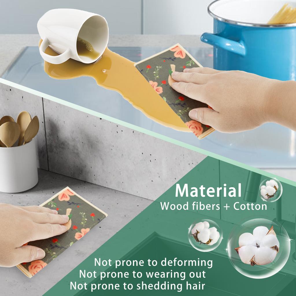 10 шт. Кухонные полотенца для посуды Абсорбирующие шведские салфетки для посуды Многоразовые полотенца для посуды Чистящие салфетки для посуды Кухонная утварь Столешница