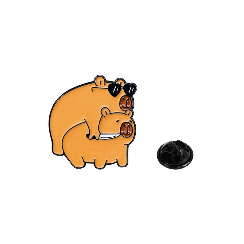 Пряжка для шляпы Капибара Брошь Украшение для школьного ранца Модная пряжка для застежки на талии Брошь для детей