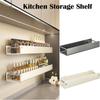Настенная полка для специй, не требующая сверления, кухонная полка для хранения для кухни, ванной комнаты