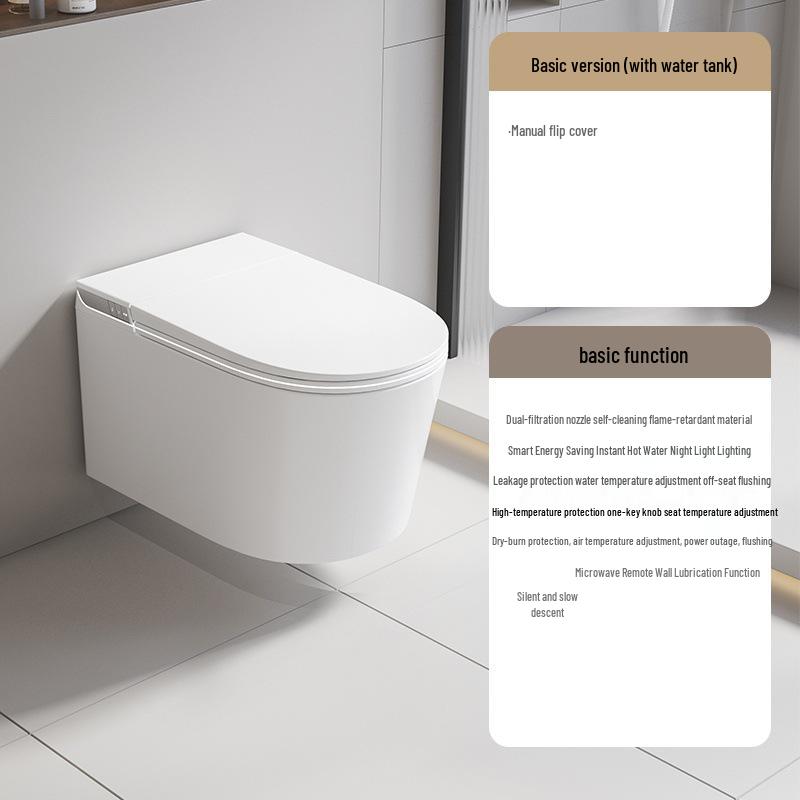 Compact Wall-Hung AI Smart Bidet Toilet with Aroma Deodorizing and Hidden Cistern