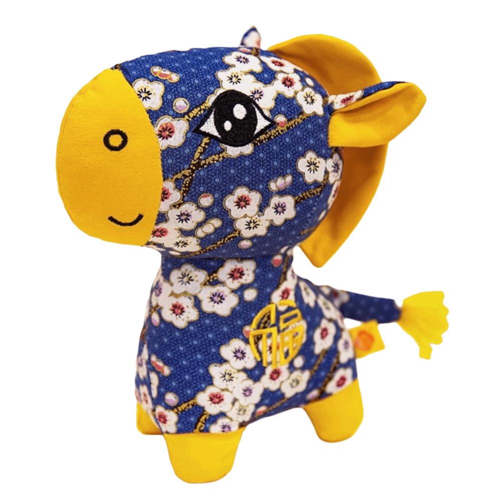 PP Cotton Plush Horse Stuffed Animal Toy Soft Chinese Horse Plush Doll Festive Decor