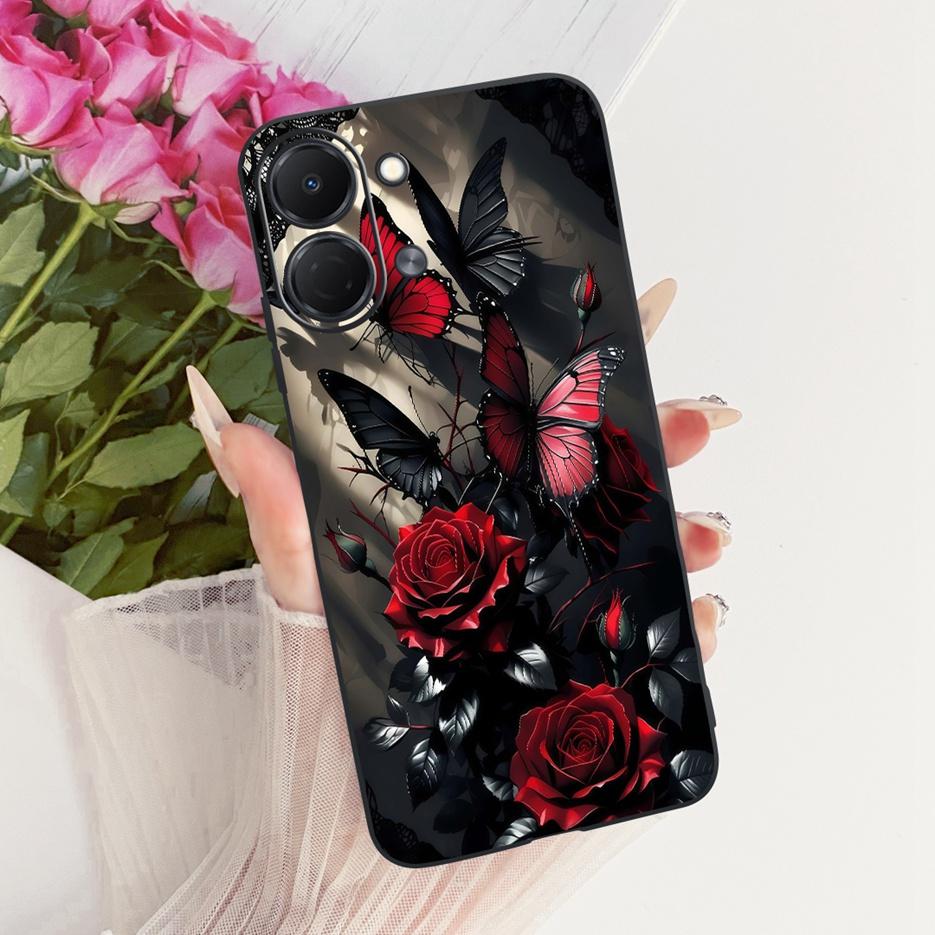 For Tecno Spark Go 3 Case KN3 Luxury Butterfly Painted Cover Soft TPU Phone Case For Tecno Spark Go 3 SparkGo3 Back Cover Fundas