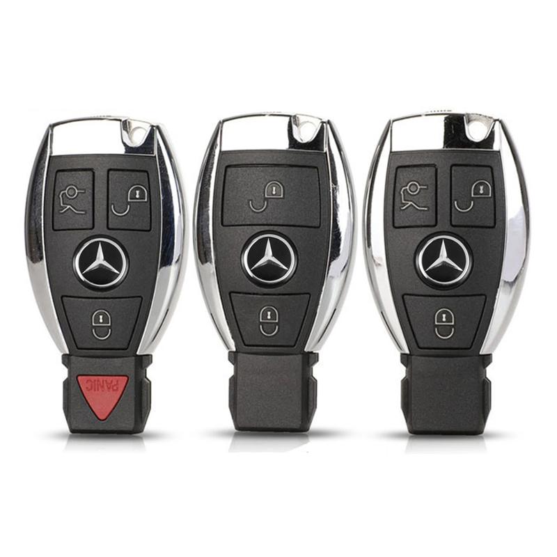 HXA1  Car Remote Key Sticker Aluminum Emblem Decoration Decal For Mercedes Benz AMG  W205 C300 W203 W206 W108 W124 W126 W140 W168 W169