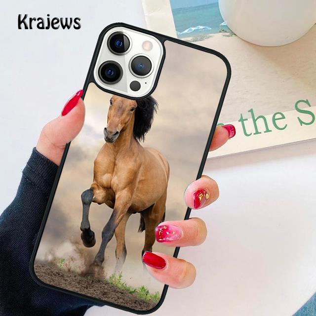 Коричневый Пегий Жеребец Мягкий Чехол для Телефона Для iPhone 17 Air 16 15 14 plus 12 13 pro max coque Fundas