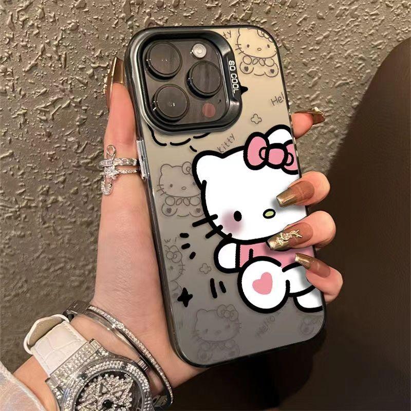 Cute Hello Kitty Casing For Iphone 17 Air 17 Pro Max 1615 14 11 12 13 Pro Max 16 Plus 16e 13 Mini Lovely Cartoon Hard Phone Case