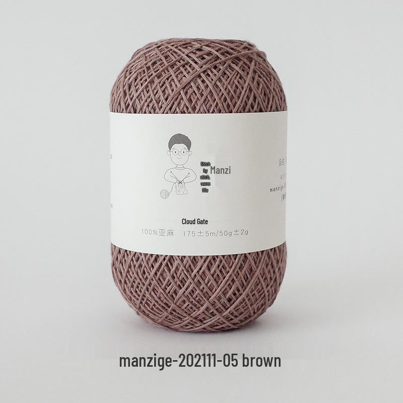 Yunfei 100% лен Нет. 5 тонких ниток для ручного вязания крючком и рукоделия