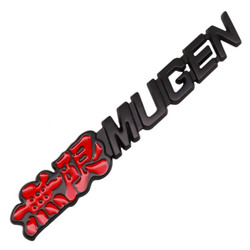 1Pc 3D Metal Mugen Logo Front Grill Rear Trunk Car Emblem Badge Sticker Decal For  Accord Civic CRV Crosstour HRV City Jazz