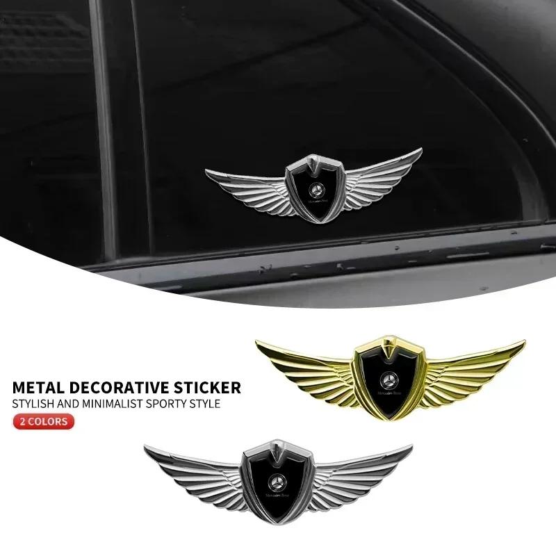 3D Metal Wings Badge Car Side Marker Window Trunk Sticker Decal for Mercedes Benz W212 W204 W211W168 W213 W205 W210 W108 W124 xxx1