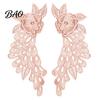 DIY Garment Sewing Supplies 2Pcs Embroidery Patches for Wedding Dress, Water-soluble Lace Applique, Floral Bridal Gown Patch Motif Sew on Sticker,