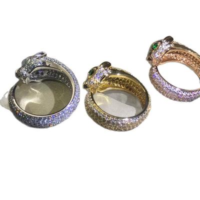 Роскошное бриллиантовое кольцо Cartier с головой пантеры - Европейский и американский хит продаж