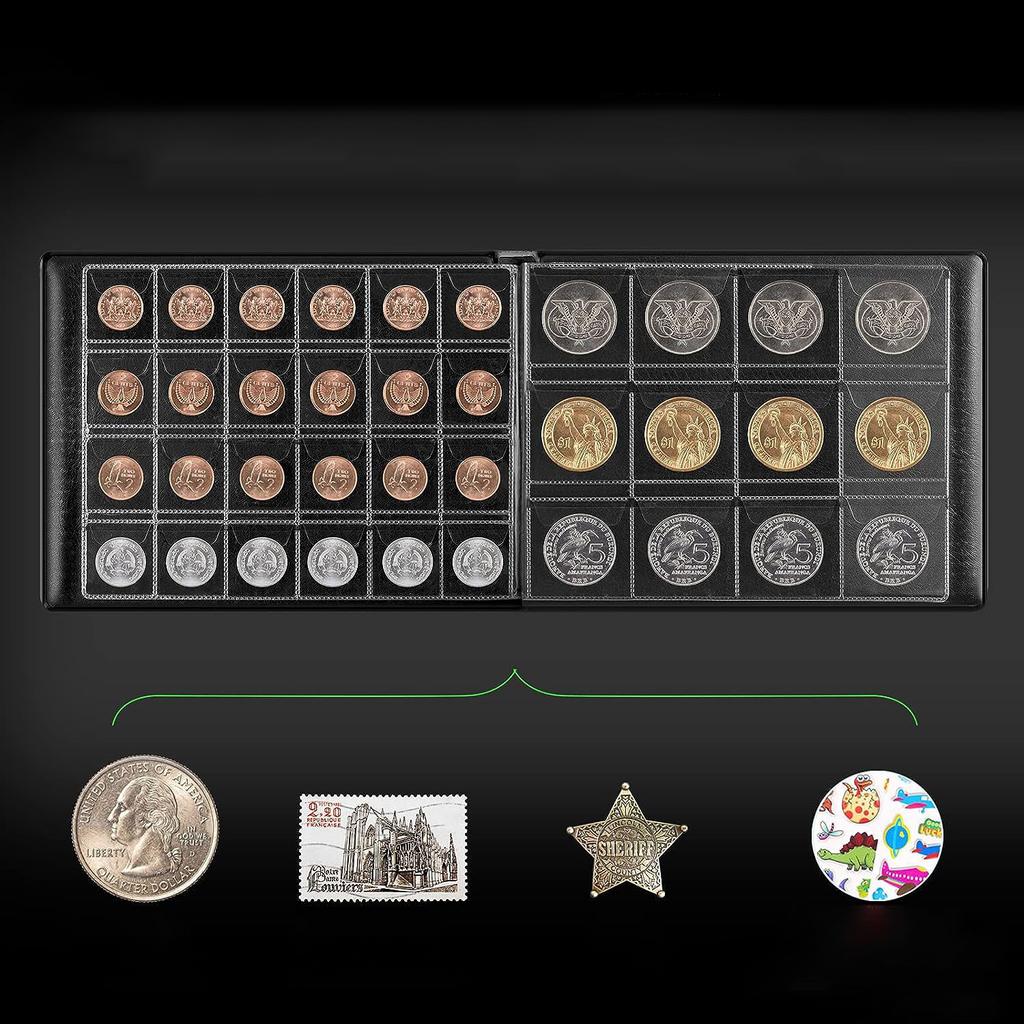 Книга для коллекционирования монет, 240, 300, 312 отделений, переносное хранилище для памятных монет, находящихся в обращении