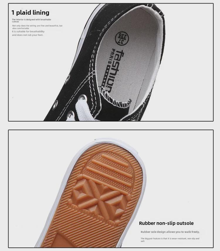 Women's Breathable Korean Street Style Canvas Shoes - Versatile Low-Top White Sneakers