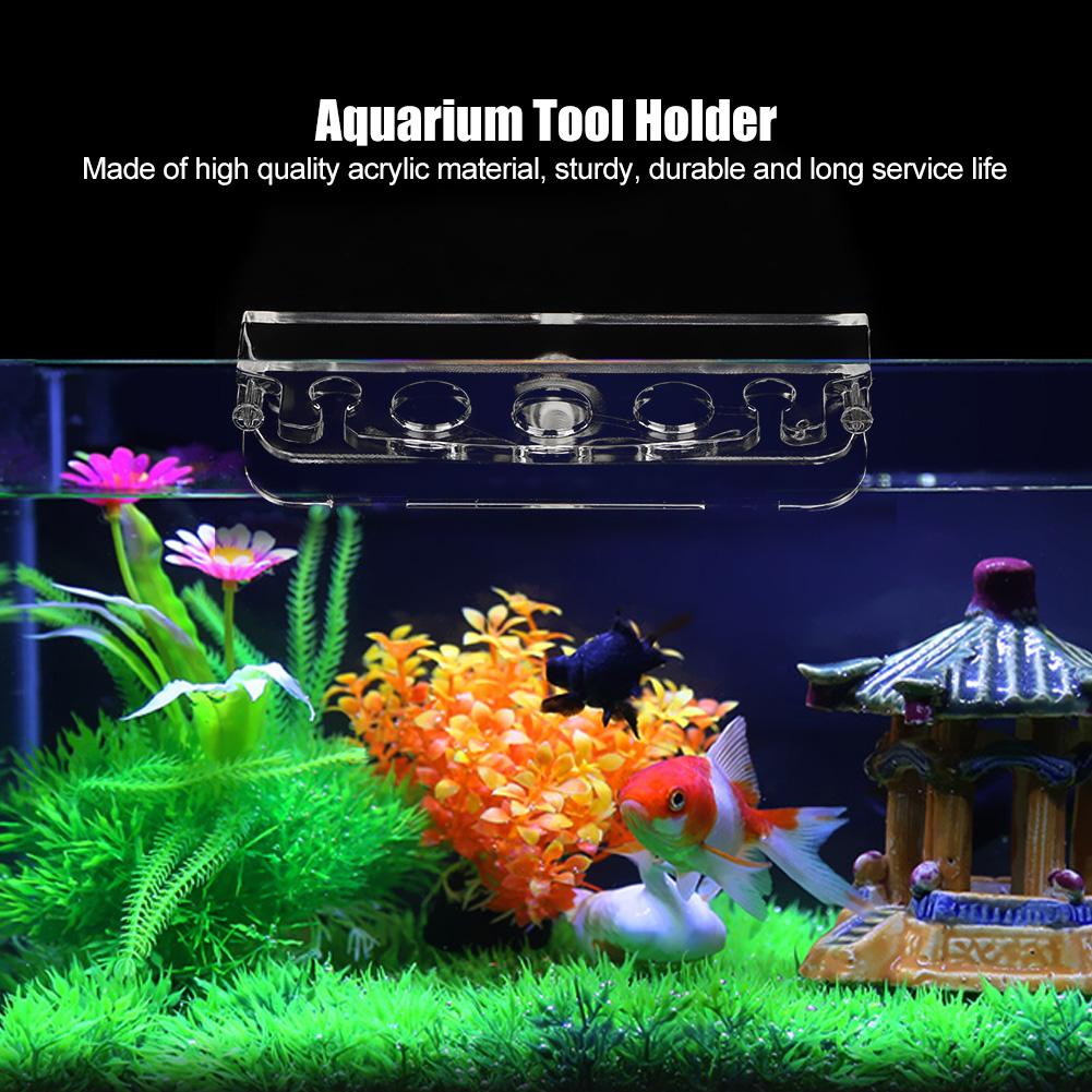 Acrylic Transparent Aquarium Fish Tank Water Plant Maintenance Tools Holder Storage Rack(S)