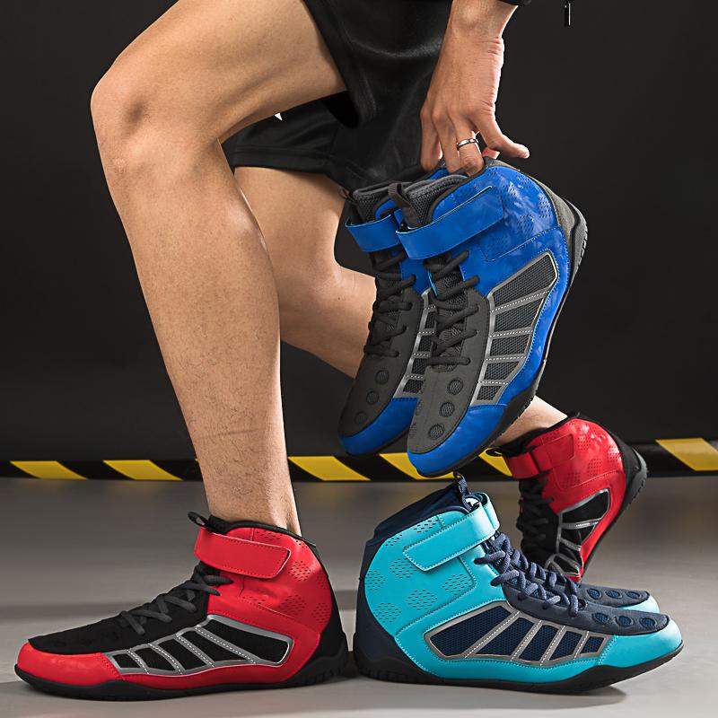 Мужская/женская боксерская борцовская обувь для подростков, легкая противоскользящая обувь для тренировок, боевая обувь, мотоциклетные ботинки