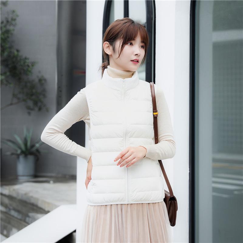 Женский флис женский жилет со стойкой воротником бесшовный резиновый пуховик жилет большого размера куртка осень и зима