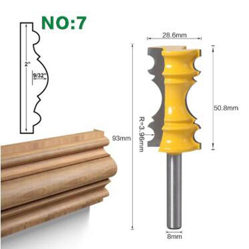 1 шт., 8 мм, корпус хвостовика и формовочная фреза, набор фрез с ЧПУ, линейный нож, деревообрабатывающий резак, шиповый резак для деревообрабатывающих инструментов