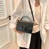 Женская Текстурная Простая Сумка Весна Новая Универсальная Сумка Через Плечо Ins Темпераментная Однотонная Маленькая Квадратная Сумка Женская