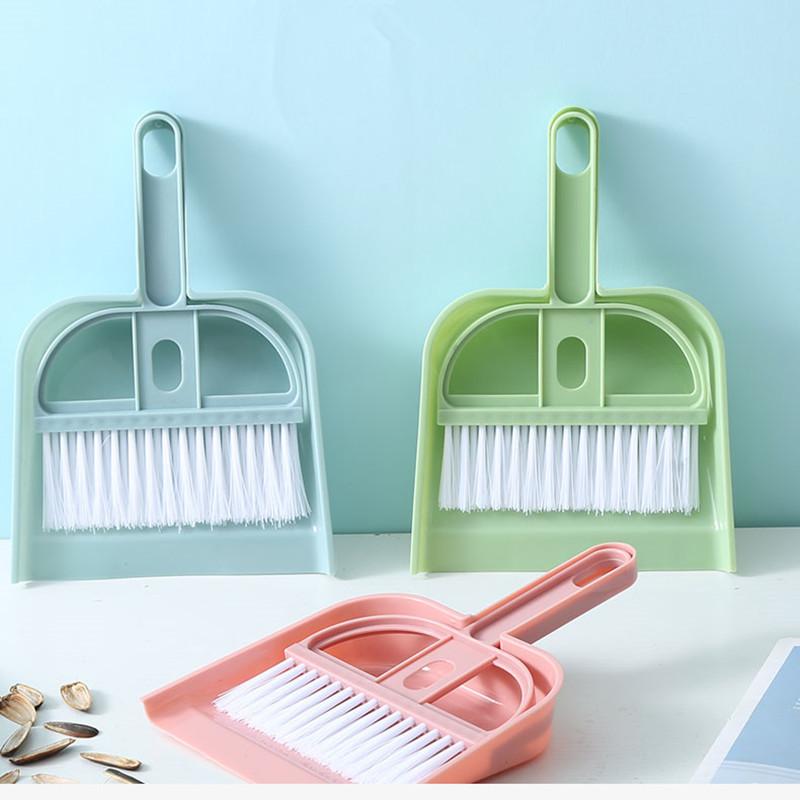 Mini Desktop Broom Dustpan Set Car, Broom Broom Bed Hair Garbage Shovel Small Broom Broom Keyboard Brush