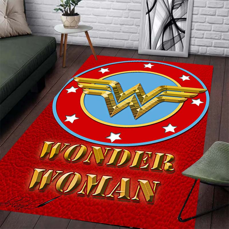Wonder Woman Pattern Rug - Non-slip Kitchen & Outdoor Rug, Yoga Rug, Home & Bedroom Decor, Birthday Gift