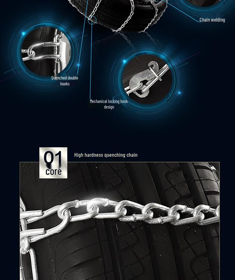 Car and Minivan Iron Snow Tire Anti-Skid Chains - 11 Series