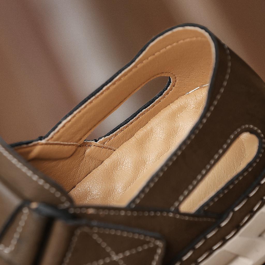 Летние мужские сандалии из натуральной кожи, повседневная обувь с открытым носком, пляжные сандалии