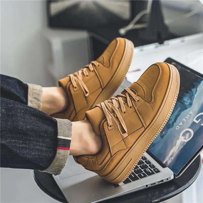 New Arrivals Man Black Sneakers Non-Slip Platform Men Skateboarding Shoes Comfy Outdoor Men's Sports Shoes Tenis Masculino Homem