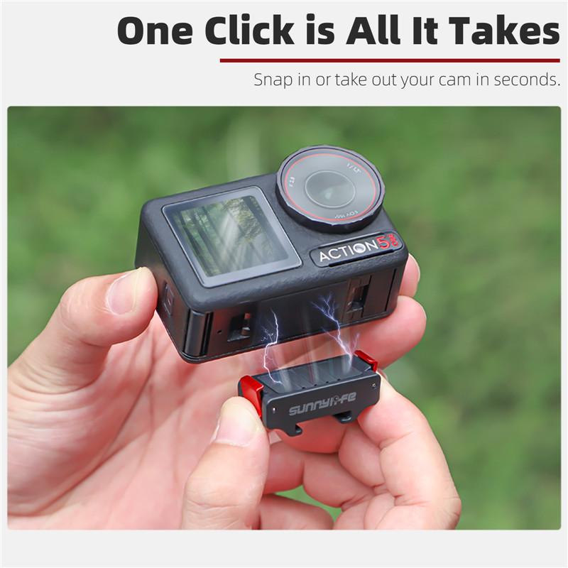 Адаптер-основание камеры для DJI Osmo Action 5 Pro/Action 4/Action 3 Магнитный холодный башмак Подвес Быстросъемная база расширения Аксессуар