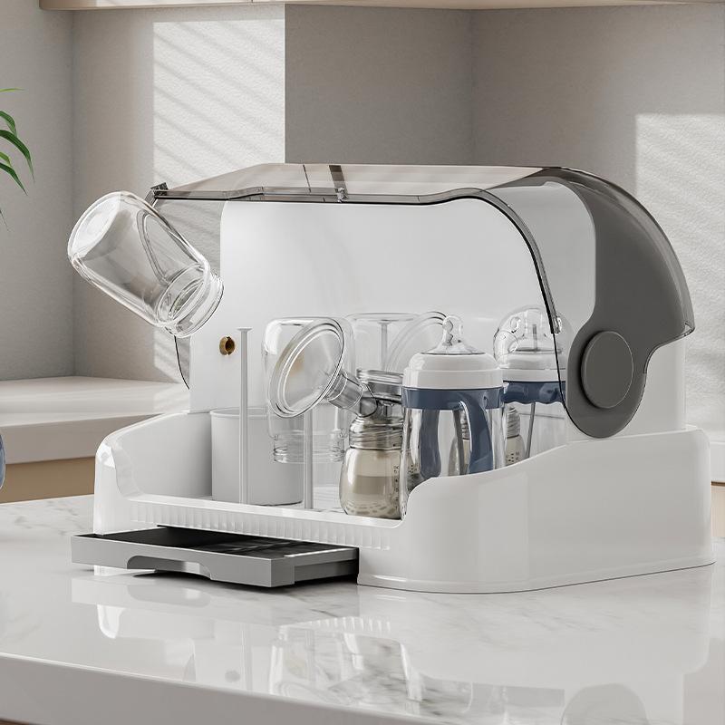 Baby Feeding Bottle Drain Rack Nipple Feeding Cup Holder with Cover Storage Drying Rack Bottle Cleaning And Drying Machine