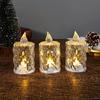 1pc Battery-Powered LED Crystal Flameless Tea Candle Light for Parties, Home Decor,Christmas Decorations