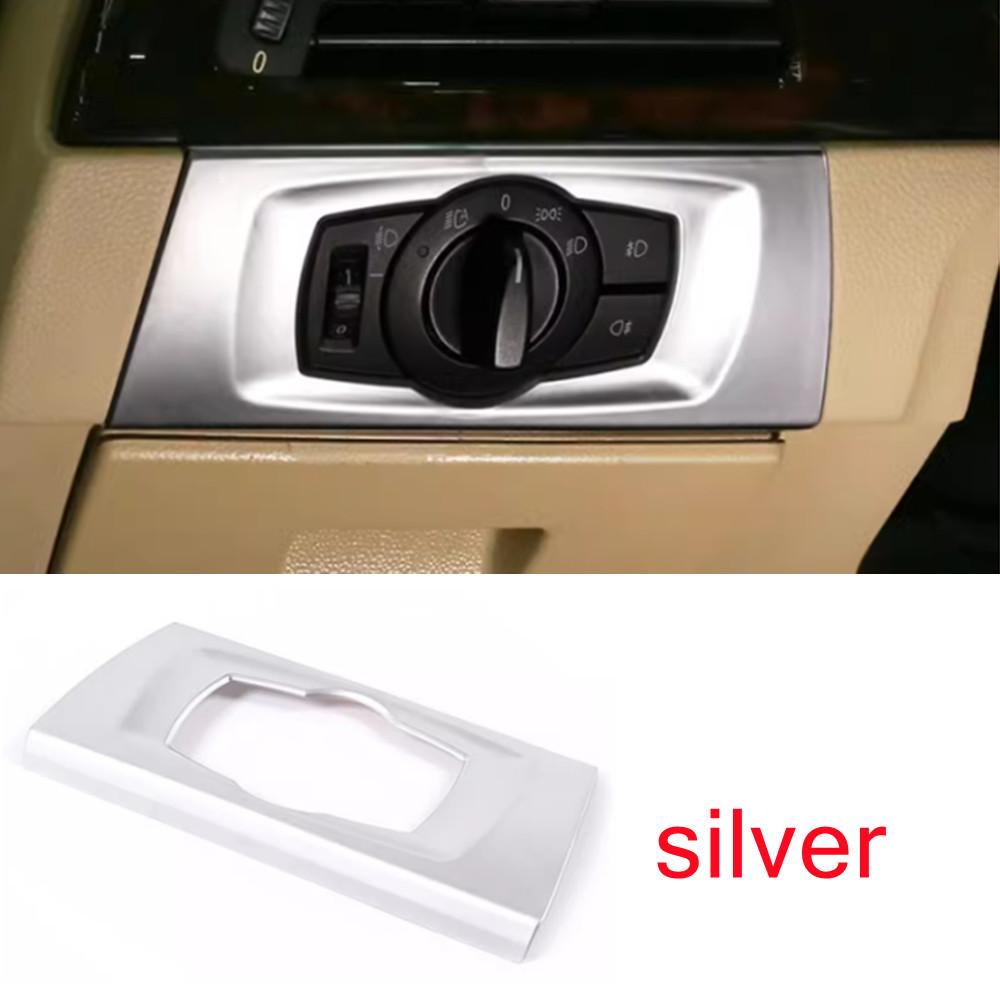 YAQP6 For BMW 3 Series E90 E92 E93 2005-12 ABS Car Styling Headlight Switch Button Frame Trim Cover Stickers Auto Interior Accessories