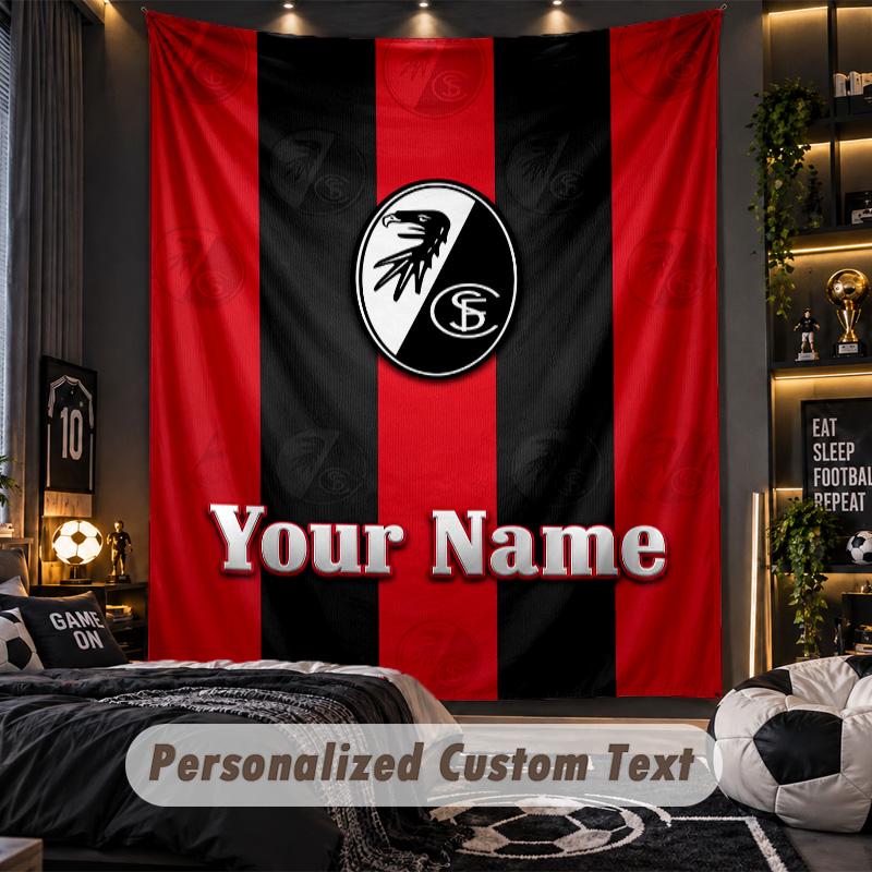 TapestrySC Freiburg FC Custom Name Text Personalized Wall Hanging Tapestry Home Wall Decor