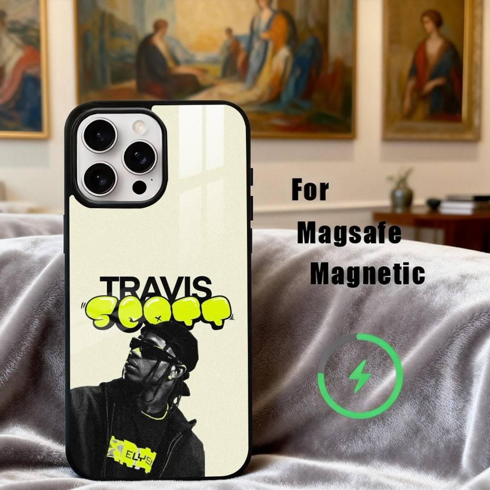 Confident T-Travis S-Scott-T Phone Case For iPhone17,16,15,14,13,12,11 Plus,Pro Max Magnetic For Magsafe Wireless Charging