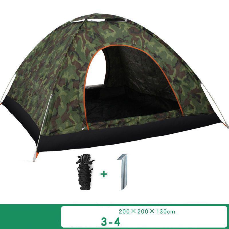 Tent Outdoor 3-4 People Automatic Outdoor Camping Thick Rainproof Speed Open Tent