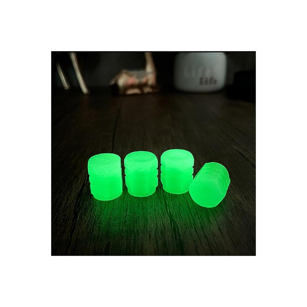 Светящийся флуоресцентный светодиодный зеленый безбатарейный автомобильный мотоцикл крышка клапана 4 шт.