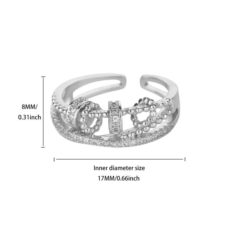 Популярное женское кольцо с позолотой k, кольцо-крест с бриллиантовой вставкой, регулируемое и простое