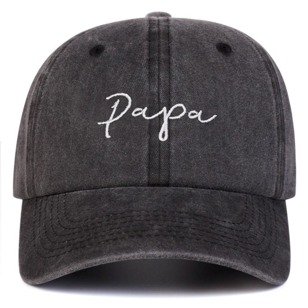 Vintage Parents Couple Baseball Hats Washed Cotton Baseball Cap Fashion Dad Hat Gift