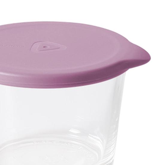 Удобный прочный герметичный многоцелевой видимый стеклянный круглый контейнер для приготовления еды, кухонные принадлежности, коробка для хранения продуктов питания