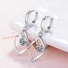 New  Sterling  Earrings Smart Zircon Crystal Leaf Earrings Woman Charm Jewelry Gifts