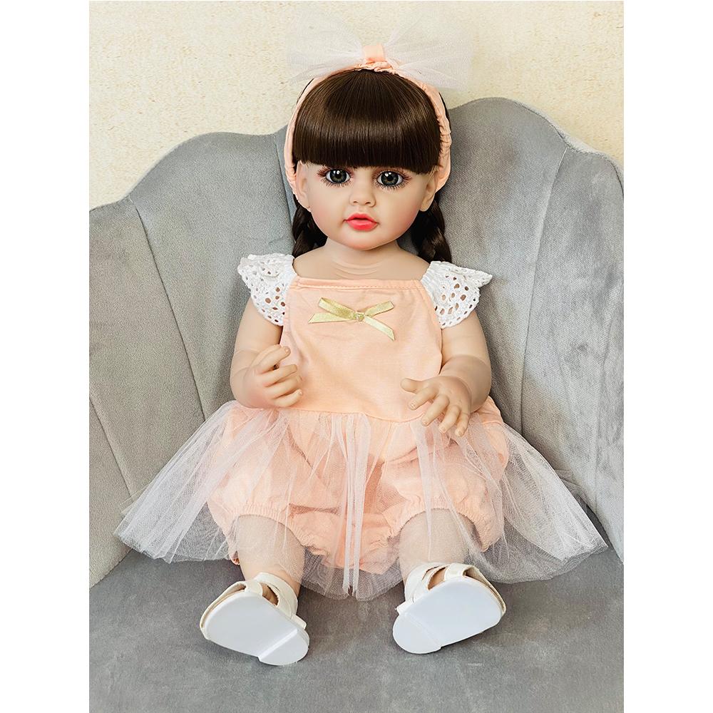 Мягкая кукла реборн, реалистичная мини-кукла реборн с волосами, кукла для девочек, подарок на день рождения, игрушка