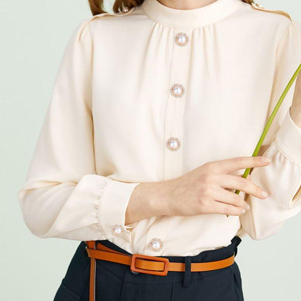 DIY Sewing Button Shirt Buttons Shiny Rhinestone Pearl Clothing Buttons Sewing Accessories