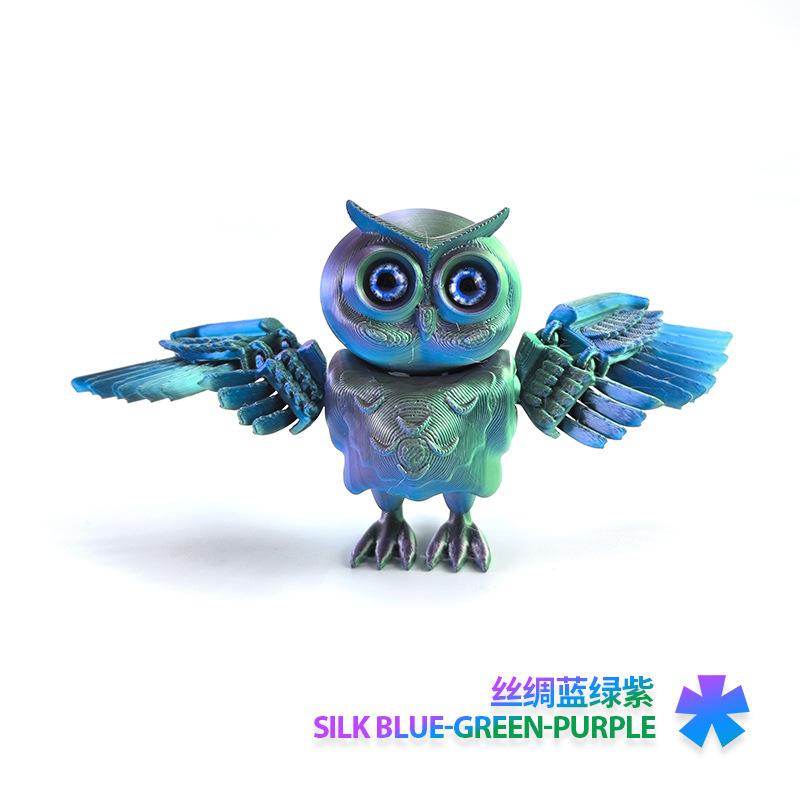 3D-печатная мини-фигурка милого кота, многошарнирная, подвижная, с блестящими глазами, для украшения комнаты, аксессуары, детский подарок