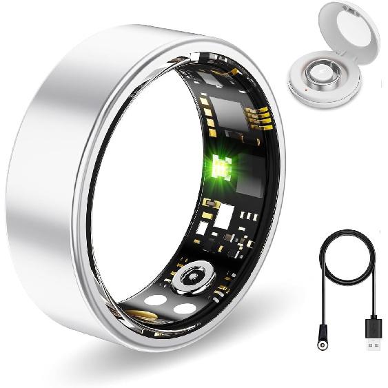 Умное кольцо-трекер здоровья, монитор сна и упражнений, пульс, кислород крови, фитнес-трекеры для мужчин и женщин - долговечные батареи, водонепроницаемый сон